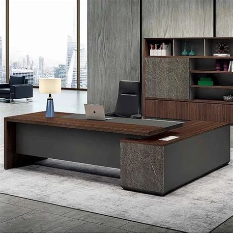 Rectangular Engineered Wood Wooden Boss Table, With Storage at Rs 35900 ...