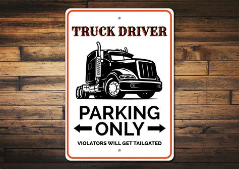 Truck Driver Parking Sign, Truck Driver Gift - Allhap