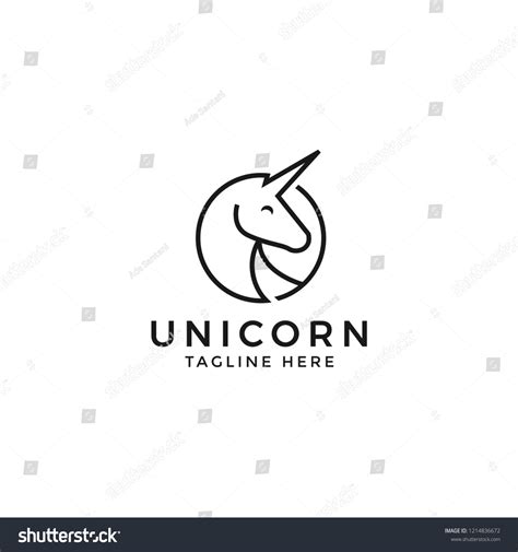 Unicorn Logo Design Vector Stock Vector (Royalty Free) 1214836672 ...