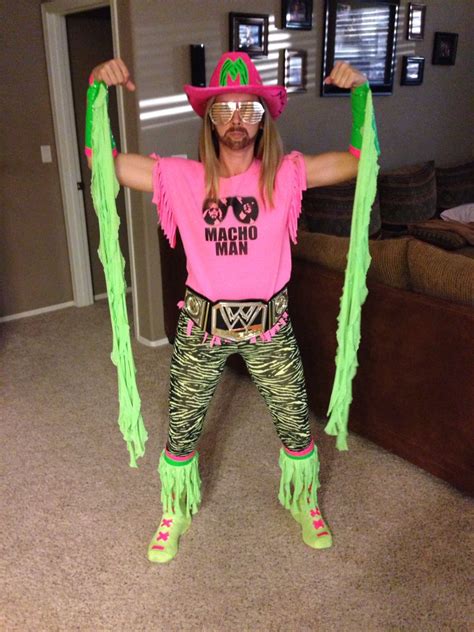 Diy Macho Man Randy Savage wrestler costume. | Wwe halloween costume, Mens halloween costumes ...