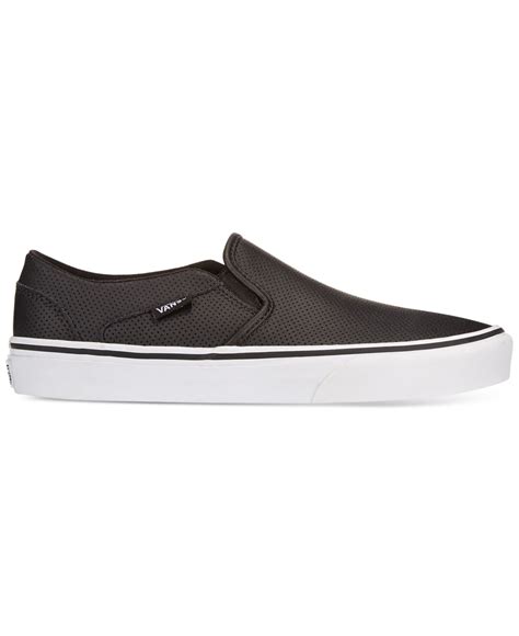 Lyst - Vans Women's Asher Classic Slip-on Sneakers in Black