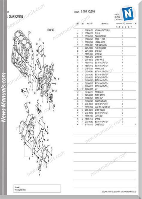 Yanmar 4Tnv98 Gge Engine Parts Catalog