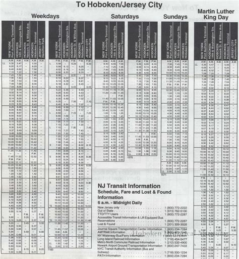 Nj Transit Bus 126 Schedule Pdf - Schedule Printable