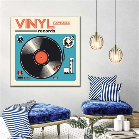 Vinyl Turntable Records Wall Art | Digital Art