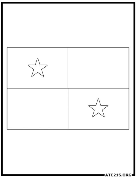 Panama Flag Coloring Page | ATC21S