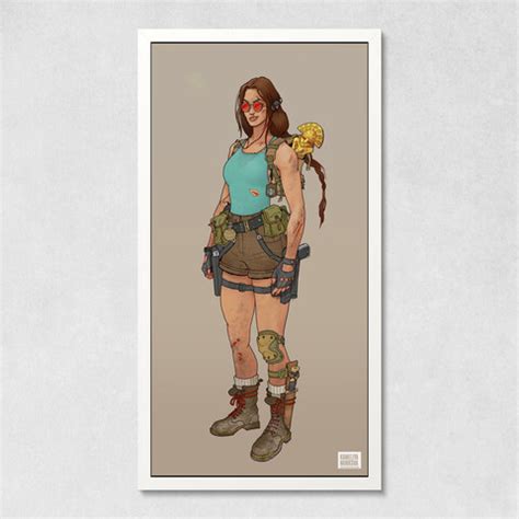 Lara Croft Tomb Raider 90s retro game by Kameliya Minkova