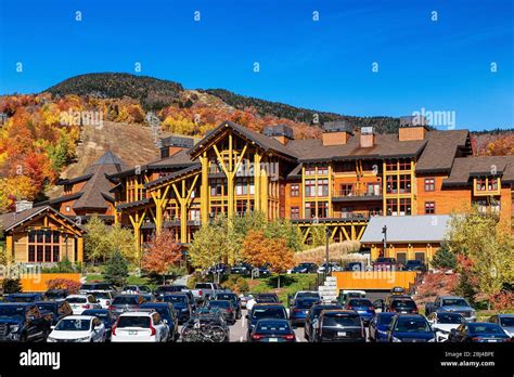 The Lodge at Spruce Peak ski resort in Vermont Stock Photo - Alamy