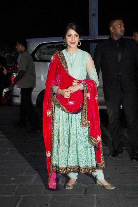 Anushka Sharma At Wedding Reception In Green Dress | CineHub