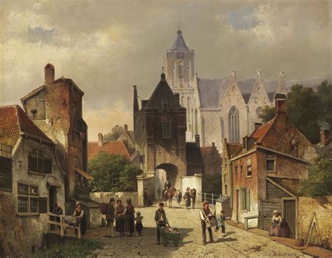 1880 Willem_Koekkoek_-_Nederlands_Stadsgezicht_(ca_1880) (Large ...