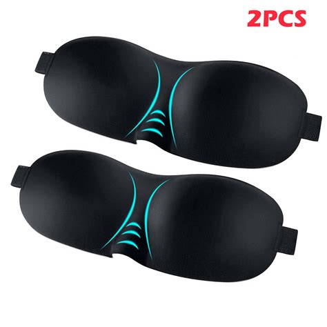 EEEkit 2-Pack Ultra Comfortable Sleep Mask Adjustable 3D Soft Eye Sleeping Masks for Travel, Spa ...