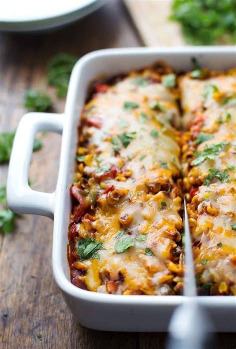 Healthy Mexican Casserole with Roasted Corn and Peppers Recipe - Pinch ...