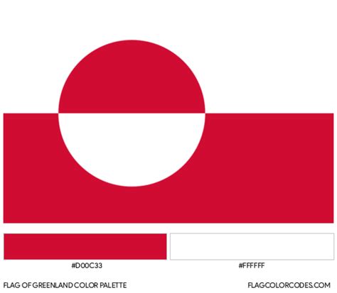 Greenland flag color codes