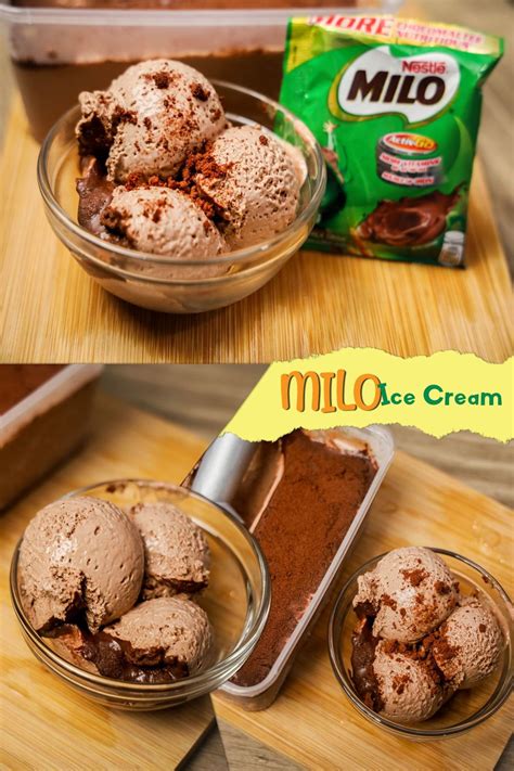 Milo Ice Cream ( 3 Ingredient Recipe ) | Homemade ice cream recipes ...