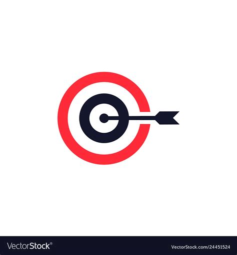 Target icon with letter c logo design Royalty Free Vector