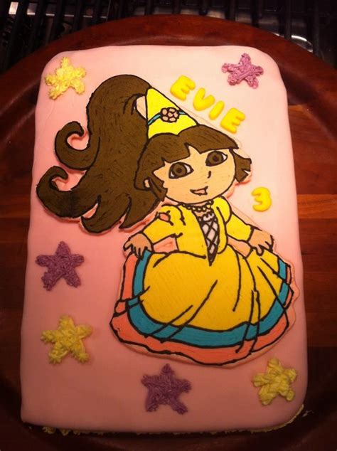 Dora Princess Frozen Buttercream Transfer Cake