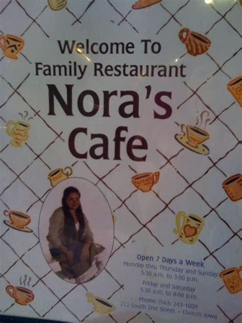 Noras Cafe Menu, Menu for Noras Cafe, Clinton, Davenport - Urbanspoon/Zomato