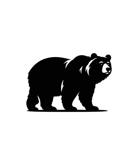 GRIZZLY BEAR SILHOUETTE VECTOR ILLUSTRATION DESIGN 36469497 Vector Art ...