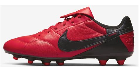 Nike Leather The Premier 3 Fg Firm-ground Soccer Cleats in University Red,University Red,bl (Red ...