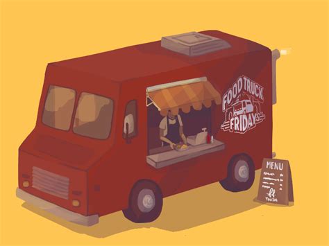 Animated Illustration: Food Truck Friday by Tasha Lim on Dribbble