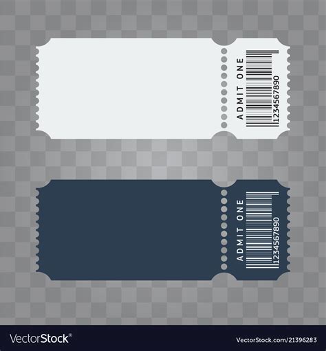 Ticket template design trendy blank Royalty Free Vector