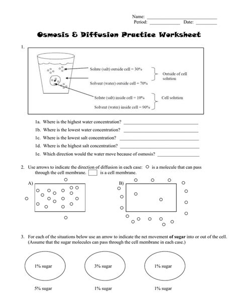 Diffusion And Osmosis Worksheet – Ame.my.id