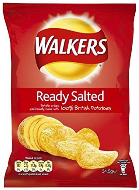 WALKERS READY SALTED CRISPS -32x32.5g - Debriar