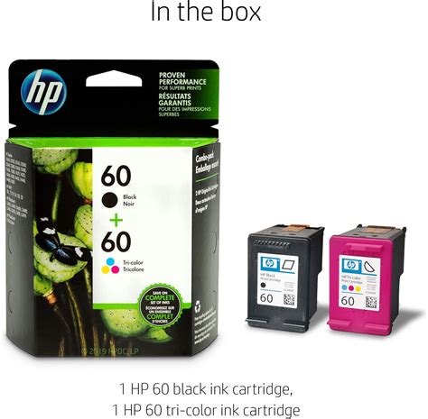 HP Genuine 60 NEW Black/Color Ink Cartridge For HP 60 PhotoSmart Deskjet Printer