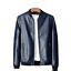 Men Faux Leather Bomber Jacket Biker Coat Top Soft Outwear Casual Zip ...