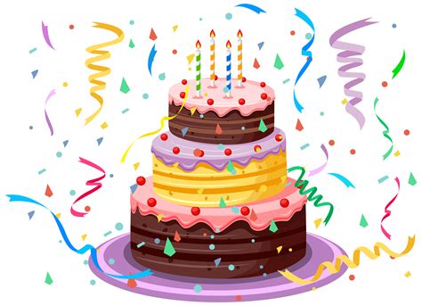 Birthday cake Clip art - Birthday Cake with Confetti PNG Clipart Picture png download - 5253* ...