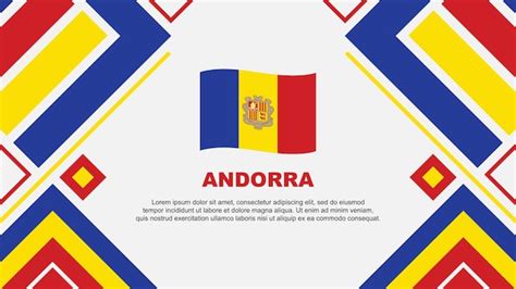 Premium Vector | Andorra flag abstract background design template ...