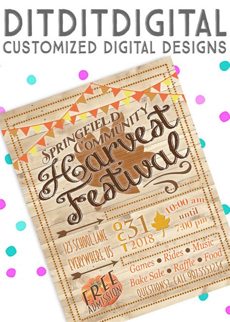 Wooden Harvest Festival FALL FEST Church or Community - Etsy