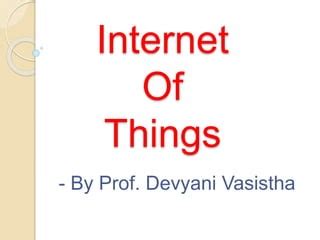 IOT - Design Principles of Connected Devices | PPT