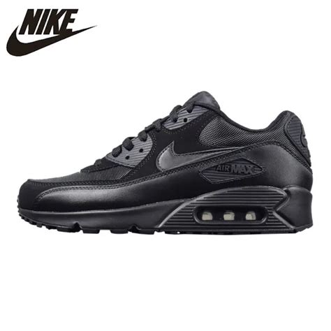 NIKE AIR MAX 90 ESSENTIAL Men's Running Shoes, Outdoor Sneakers Shoes,Black, Breathable Wear ...