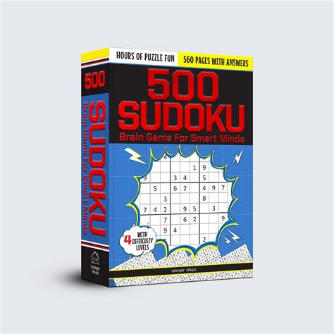 500 Sudoku Brain Game For Smart Minds - Combination of 4 Difficult Levels: Simple, Medium ...