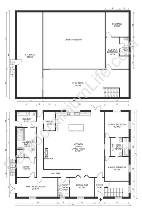 Unique Barndominium Floor Plans with Loft To Suit Any Lifestyle