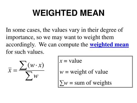 Weighted