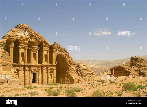 Monastery Petra Jordan Stock Photo - Alamy