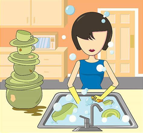 Dirty Dishes In Sink Illustrations, Royalty-Free Vector Graphics & Clip Art - iStock