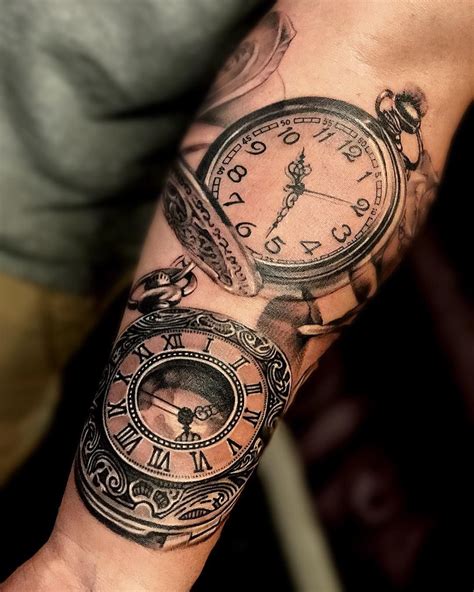 Pin by Charlie Pedigo on Tattoo | Grandfather clock tattoo, Sleeve tattoos, Dad tattoos