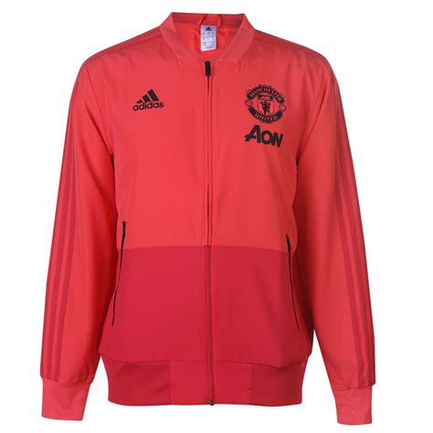 adidas Manchester United Pre Match Jacket 2018 19 Mens Football Soccer Track Top | eBay