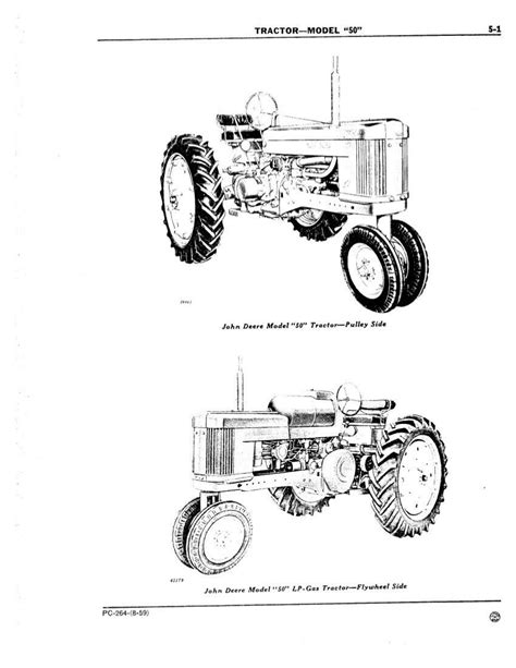 John Deere 50 Tractor Parts Manual - Etsy