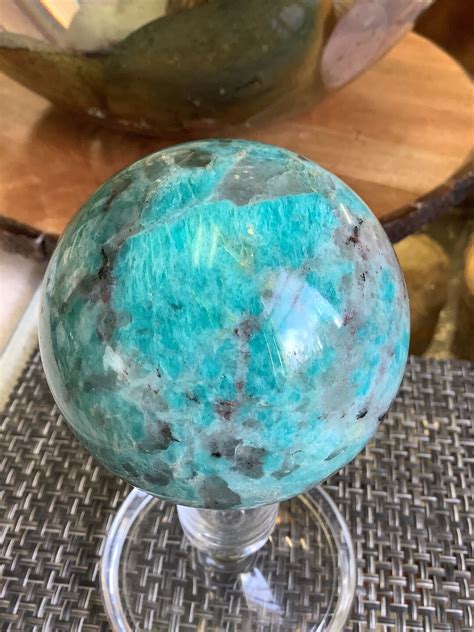 Very High Grade Ice Amazonite Symbian Smoky Quartz Sphere - Etsy