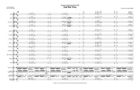 Sad But True (arr. Drew Bonner Music) Sheet Music | Metallica ...