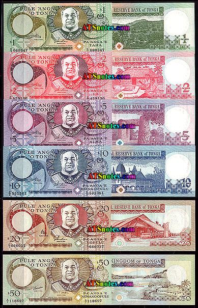 Tonga banknotes - Tonga paper money catalog and Tongan currency history