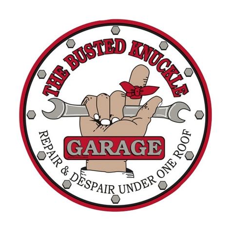 Busted Knuckle Garage, Garage Sign, Antique Metal Sign