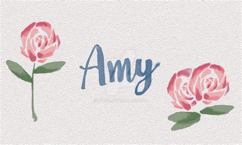 Amy Watercolor (My name) by BitsN on DeviantArt