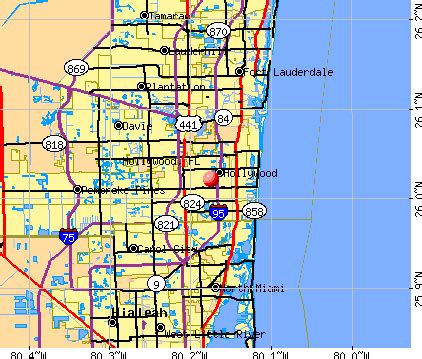 Map Of Hollywood Florida Area - Florida Gulf Map