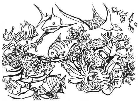 Nice Ocean Scene Coloring Page - Free Printable Coloring Pages for Kids