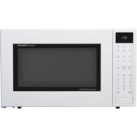 Sharp 1.5 cu. ft. Countertop Convection Microwave in White, Built-In ...