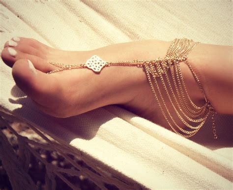 KATY ANKLET- gold chain foot anklet available in gold or silver - LovMely